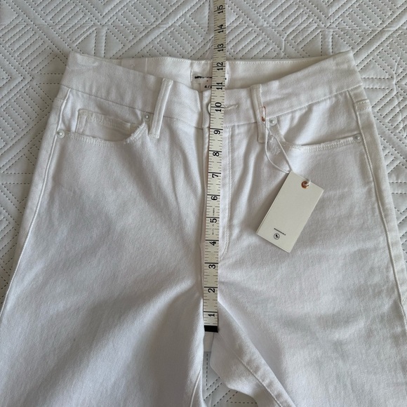 Good American Good Waist Palazzo Crop Jeans Size 4/27 In White - Picture 7 of 13